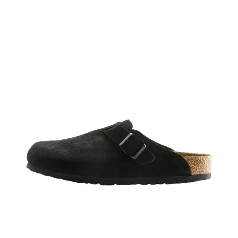 Birkenstock Boston Soft Footbed Suede 'Black'-0