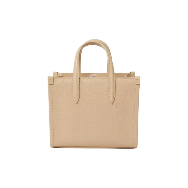 LACOSTE Split Cow Leather Tote Bag Shopping Bag Shoulder Bag Handbag Mini Women's Khaki-2