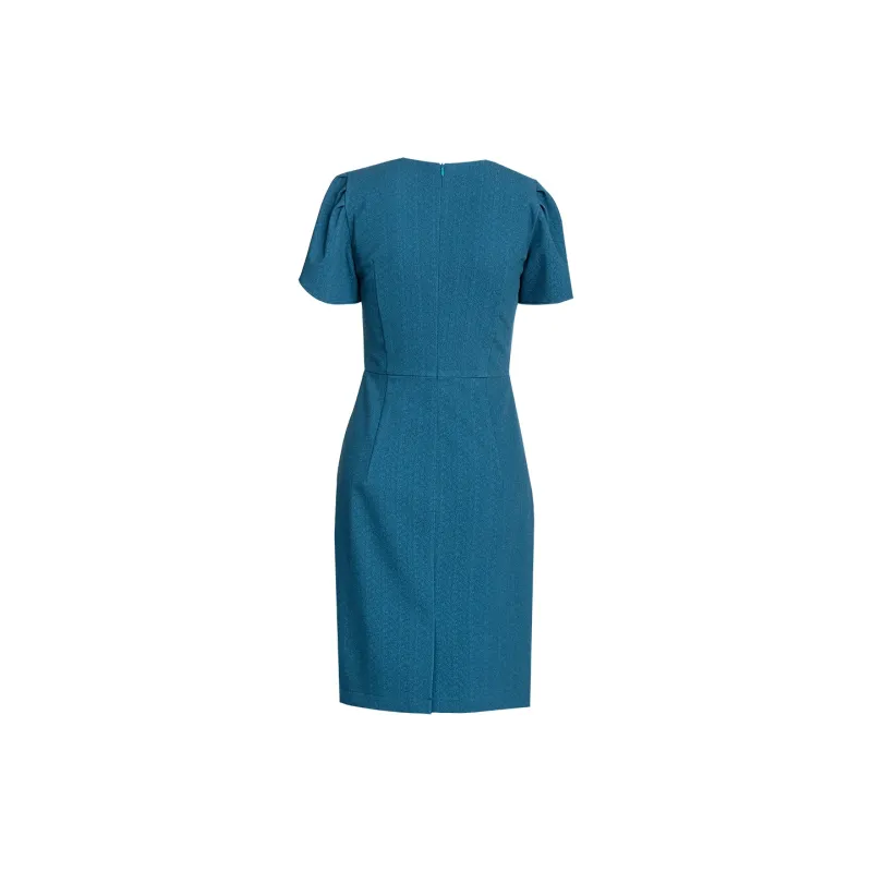 ROEYSHOUSE Short-Sleeved Dresses Women's Peacock Blue-1