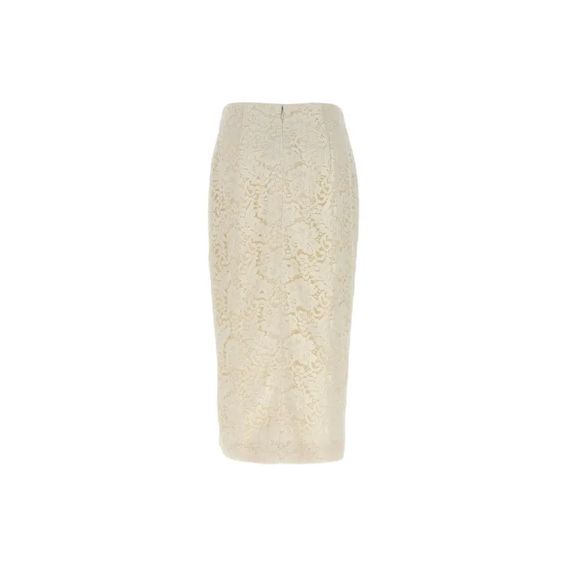 Self portrait Cord Lace Split Midi Skirt-1