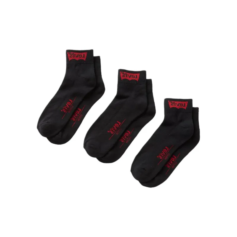 Levi’s Mid-Calf Socks Men's 3 Pack Black-0