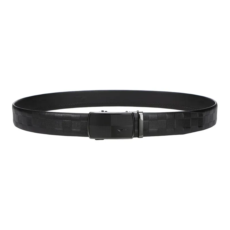SEPTWOLVES New Arrival Business Inner Wear Automatic Buckle Leather Belts Men's Black Width 3.5CM-2