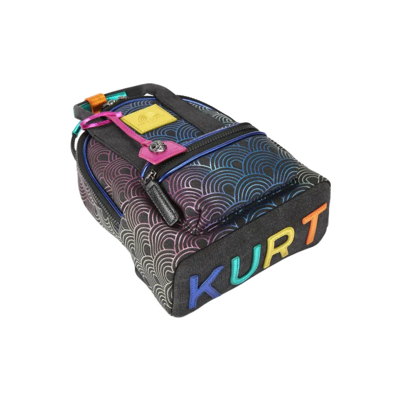 Kurt Geiger London Fabric Backpack Small Size Women's Black & Multicolor-1