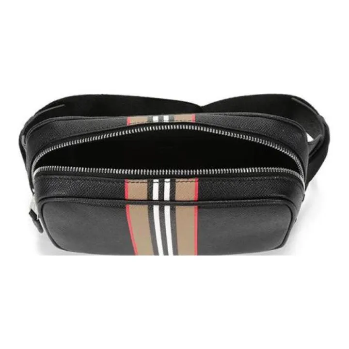 Burberry Cow Leather Fanny Pack Regular Men's Black-3