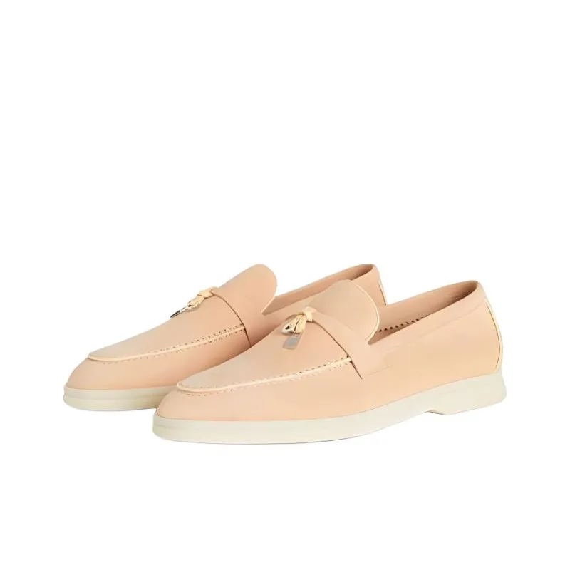 Loro Piana Summer Charms Walk Loafers Women's Pink-2