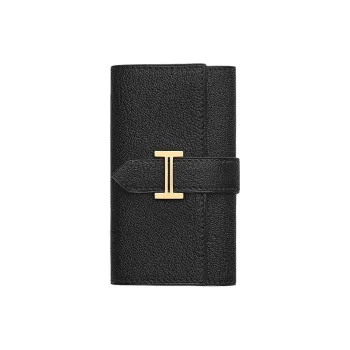 HERMES Bearn Mysore Goat Skin Key Pouch Unisex 89 Noir Black