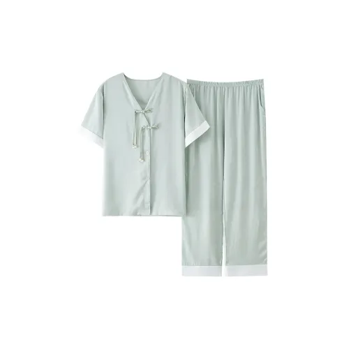 The Story Of The Flower Season Pajama Set Women's Teal