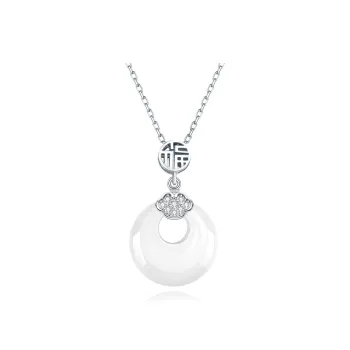Goran Chalcedony Jade Necklaces For Girls Women's