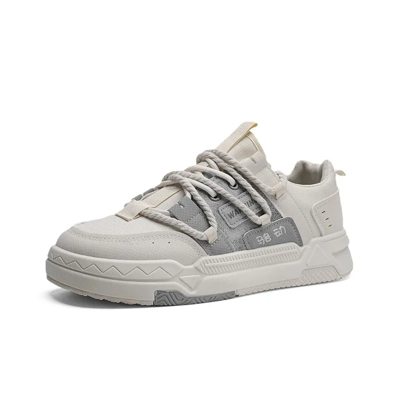 Locke Patchwork Hemp Slip Resistant Low Top Skateboard Shoes Men's-4