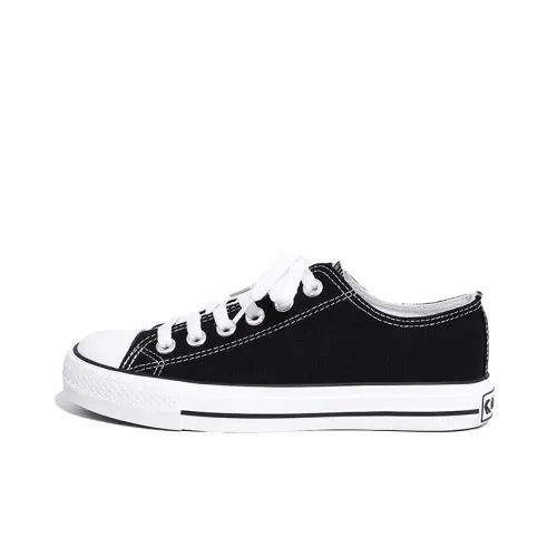 Dafu leaps forward Canvas Shoes Unisex Low-Top Black