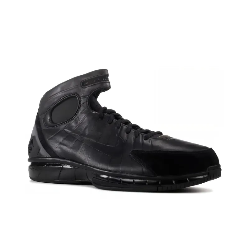 Nike 2K4 AIR ZOOM HUARACHE Durable Breathable Mid-Top Basketball Shoes Men's Black-2