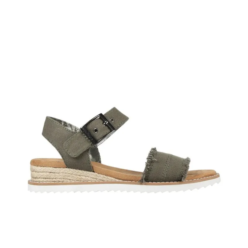Skechers Bobs Desert Kiss - Adobe Princess Strap Sandals Flat Women's Green-1