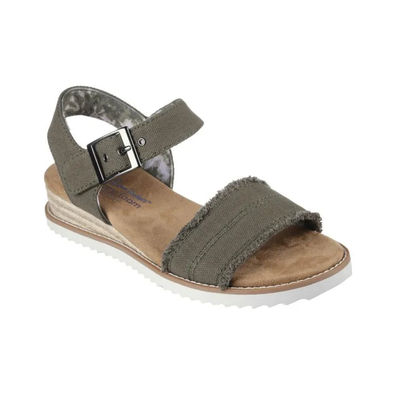 Skechers Bobs Desert Kiss - Adobe Princess Strap Sandals Flat Women's Green-2