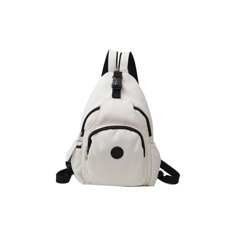 GKY Nylon Backpack Regular Unisex White/Orange/Black-0