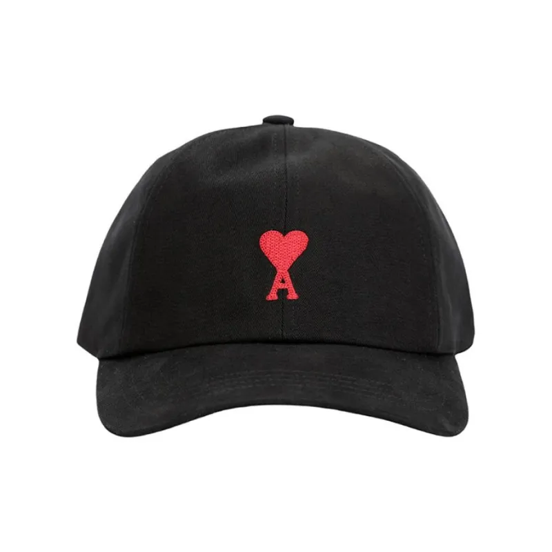 Ami Paris Ami De Coeur Logo Embroidered Baseball Cap-1