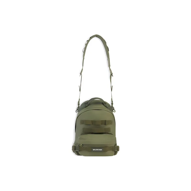 Balenciaga Army Nylon Backpack Men's Army Green-4