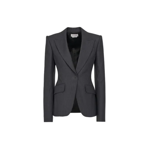 Alexander McQueen Business Suits Women's Gray