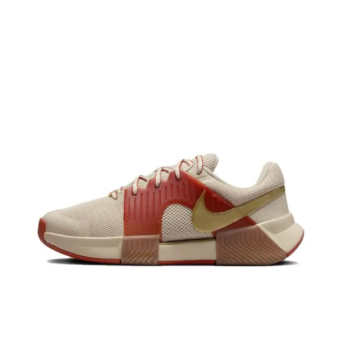 Nike Air Zoom GP Tennis Shoes Women's Low-Top Sandy Flow/Rusty Factor/Chewing Gum Medium Brown/Metal Gold