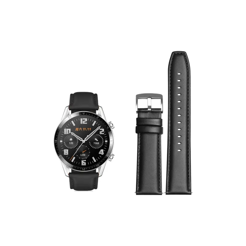 Craftsman Huawei Compatibility Watch Band Genuine Leather Material-3