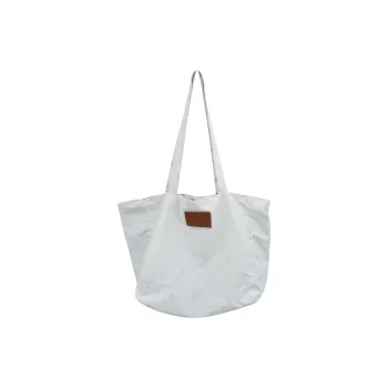 Alcohol Dragon Denim Canvas Bag Shoulder Bags Regular Women's White/Light Blue