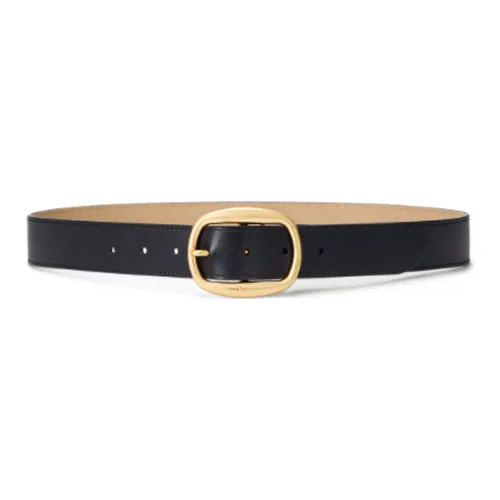 Polo Ralph Lauren Double-Sided Design Pin Buckle Cow Leather Leather Belts Men's Black/Brown Width 3.4CM
