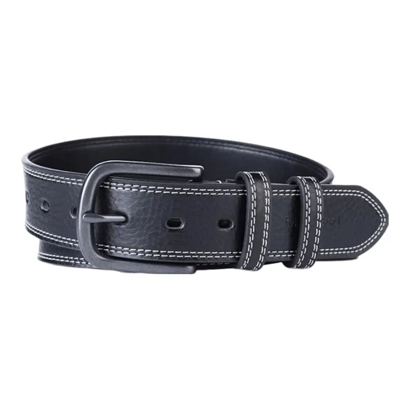 Warrior Students' Military Training Hong Kong Chic Alloy Leather Belts Unisex Width  3.8CM-3