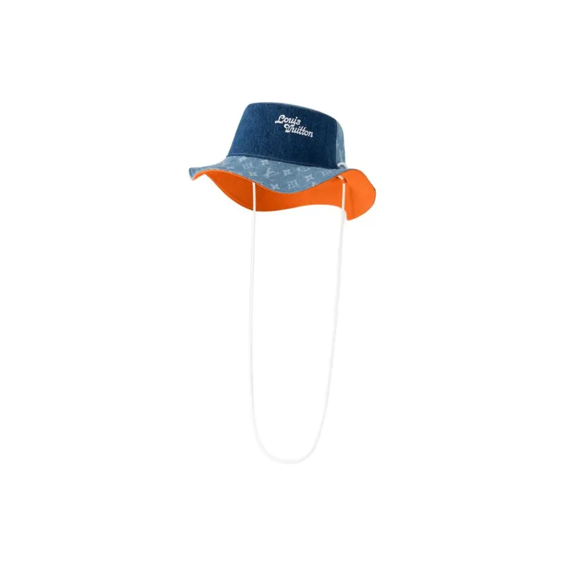 LOUIS VUITTON Cotton Bucket Hats Men's Blue-2