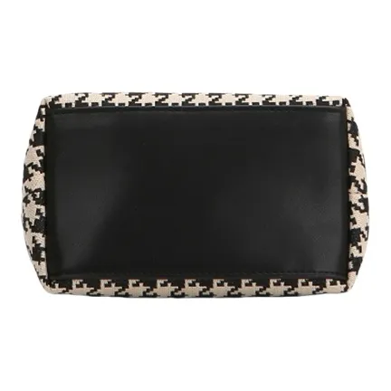 PESASRIE Microfiber Synthetic Leather Crossbody Handbags Regular Women's Black-6