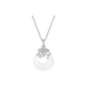 Chinese Jewelry Chalcedony Necklaces Women's