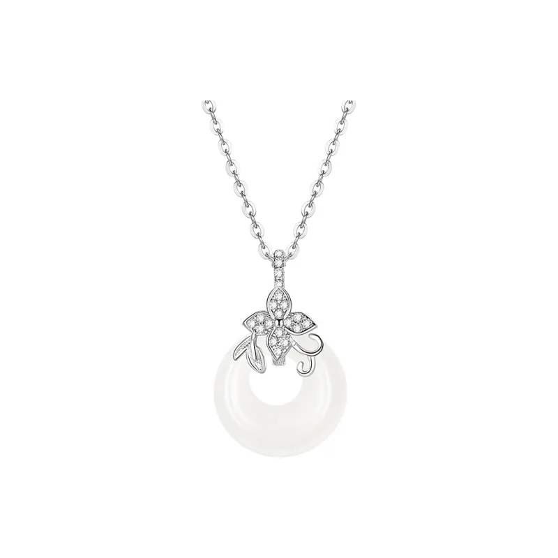 Chinese Jewelry Chalcedony Necklaces Women's-0