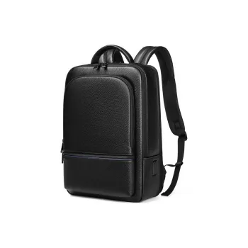 DOSRFINI Cow Leather Genuine Leather Carry Backpack Regular Men's Black