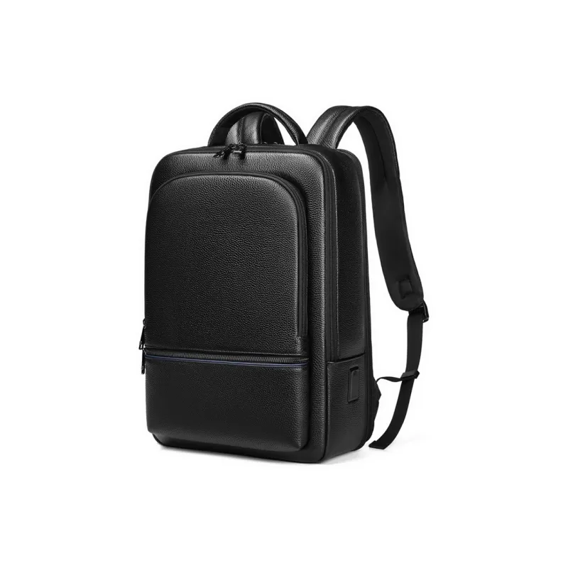 DOSRFINI Cow Leather Genuine Leather Carry Backpack Regular Men's Black-0