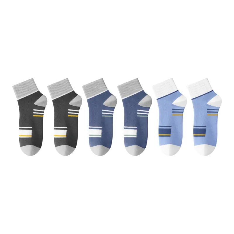H YXIANG Mid Calf Socks Men's 6 Pack-3
