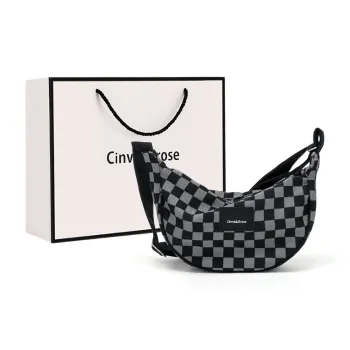 Simvay Clos Fabric Shoulder Bag Crossbody Bag Dumpling Sling Bag Small Size Women's Black