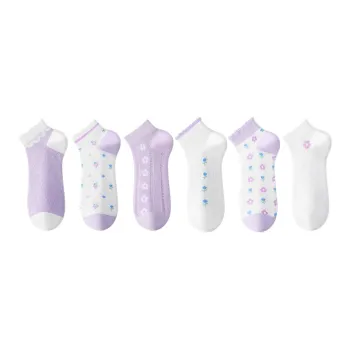 H-YXIANG Ankle Socks For Summer Women's 6 Pack Mixed Color