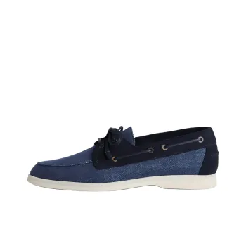 Loro Piana Boat Shoes Men's Blue