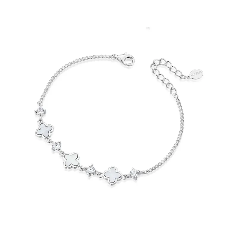 KADER S925 Silver With Zircon Bracelets Women's Two Tone Box-8