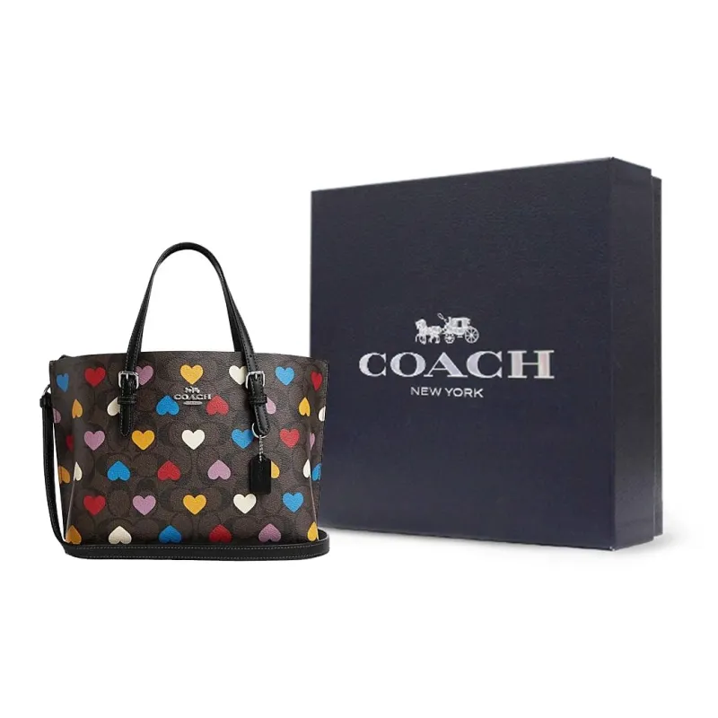 COACH Leather Tote Bag, Shopping Bag, Handbag, Shoulder Bag Women's Coffee-8