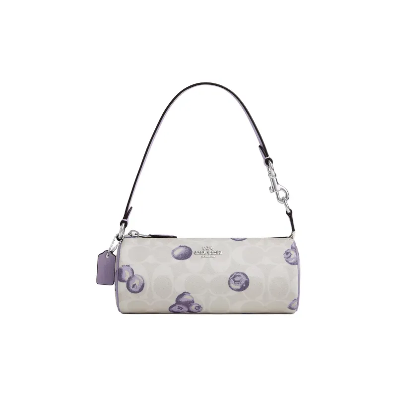 COACH Nolita Signature Canvas One Shoulder Handbags Small Size Women's Silver & Chalk & Light Purple-0