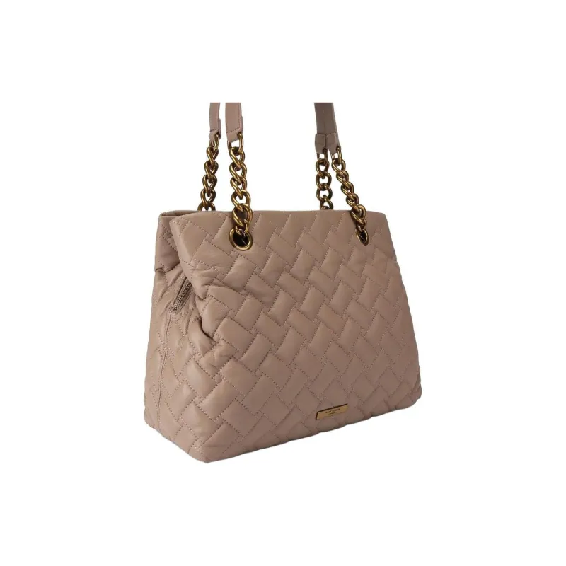 Kurt Geiger London Sheepskin Tote Bag Shopping Bag Handbag Shoulder Bag Women's Taupe-2
