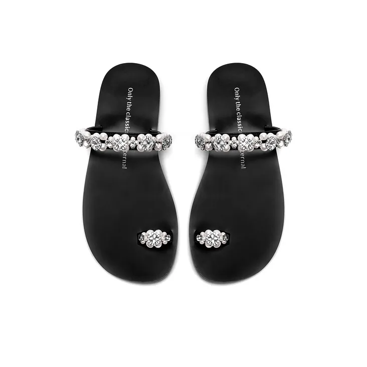 JOOC Slide Slippers Women's Pearl Black-4