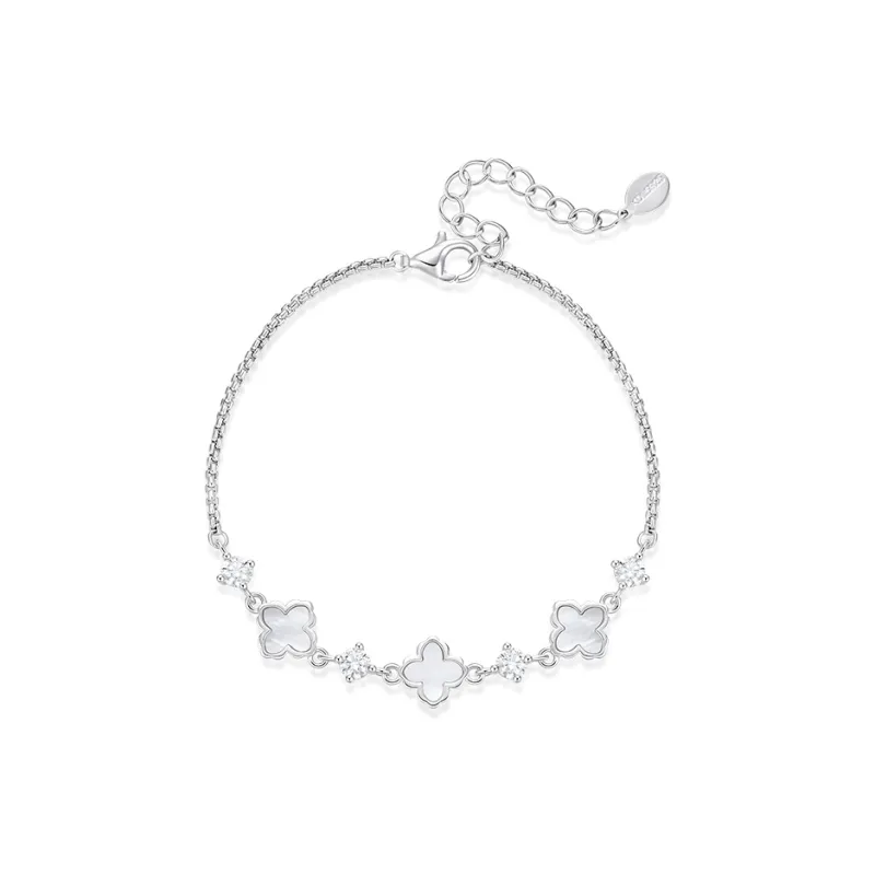 KADER S925 Silver With Zircon Bracelets Women's Two Tone Box-7