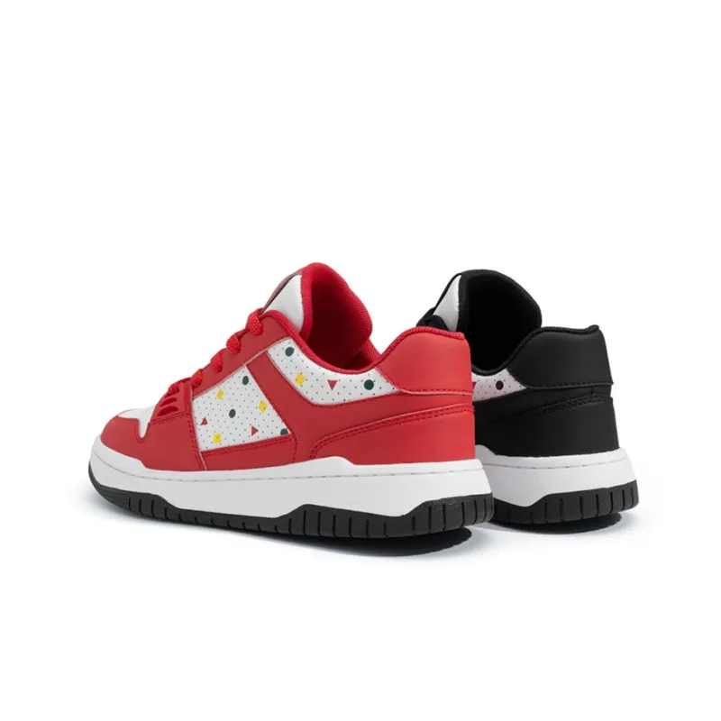 ABCIU Anti-Slip And Wear-Resistant Lightweight Low-Top Skateboard Shoes Unisex Black Red-1