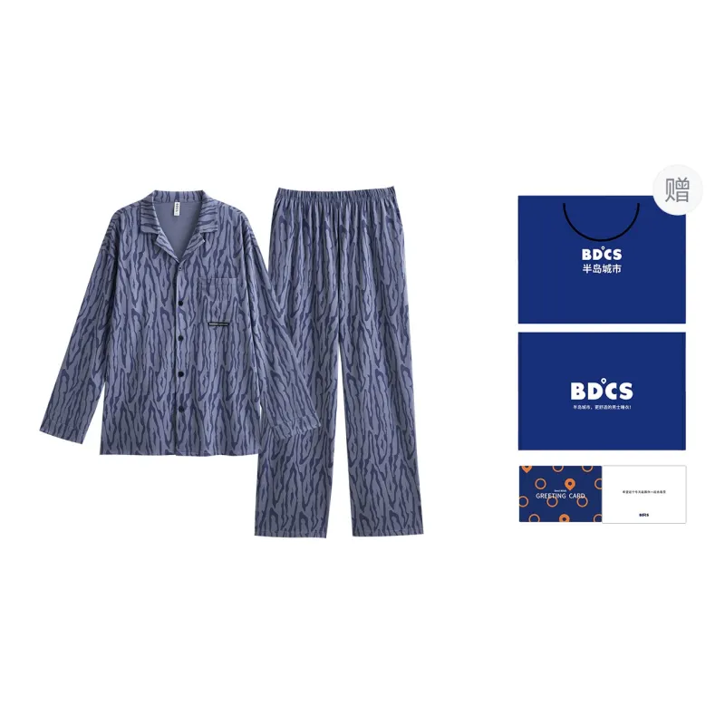 Peninsula City Pajama Set Men's Blue-0