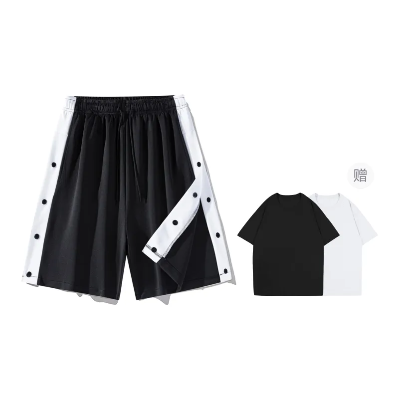 Loose Fit Drawstring Elastic Draped Comfortable Stretchy Cool Straight Fit 5/4 Casual Shorts Unisex-25