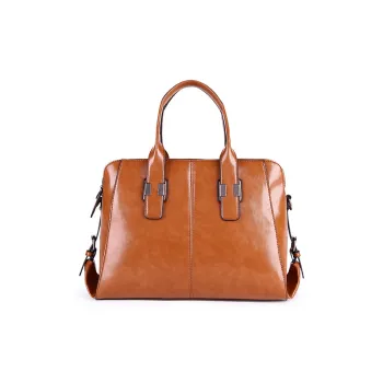 TTaG．baG Waxed Cow Leather Handbag Women's