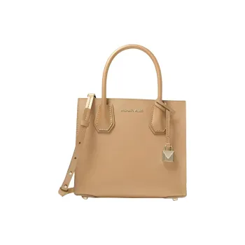 MICHAEL KORS Mercer Cow Leather Lock Head Trunk Bag Shoulder Bag Crossbody Bag Women's Camel