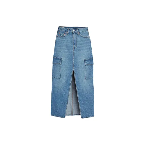 Levis Denim Long Skirts Women's Blue