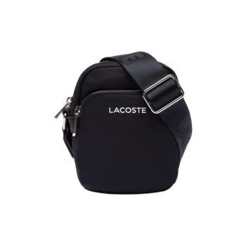 LACOSTE Nylon Shoulder Bag Crossbody Bag Unisex Coal Black