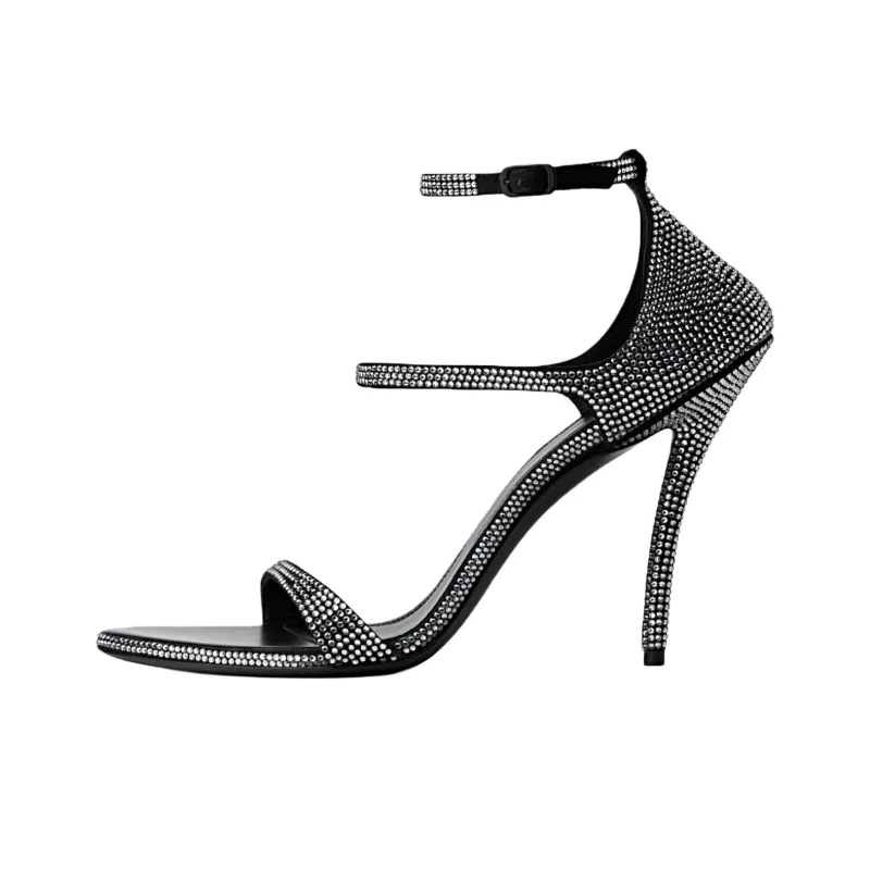 Balenciaga Honey Strap Sandals 11cm Women's Black-0